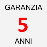 Garanzia 5 anni: prodotto garantito cinque anni